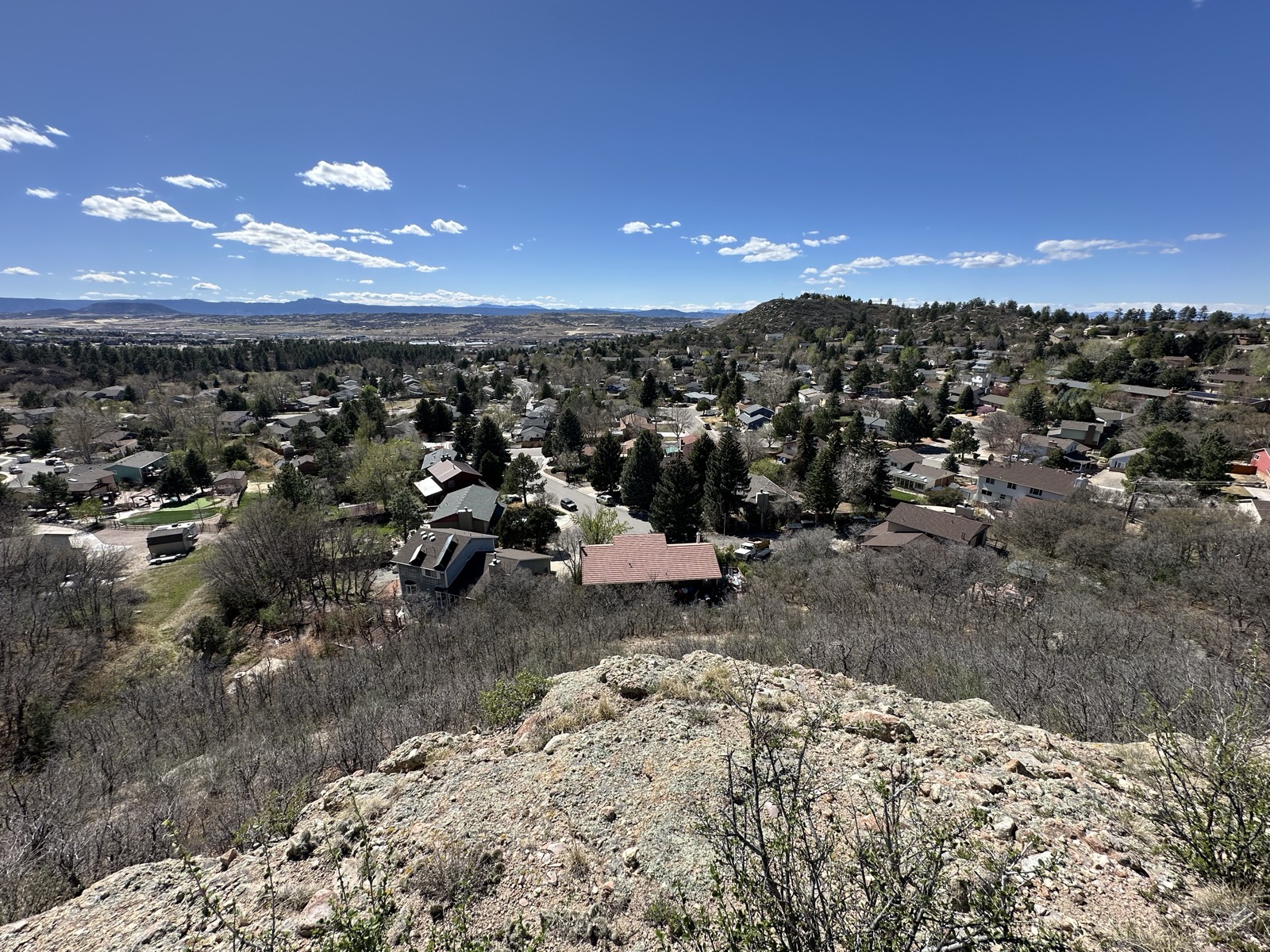 Wooded draw and valley view from the property