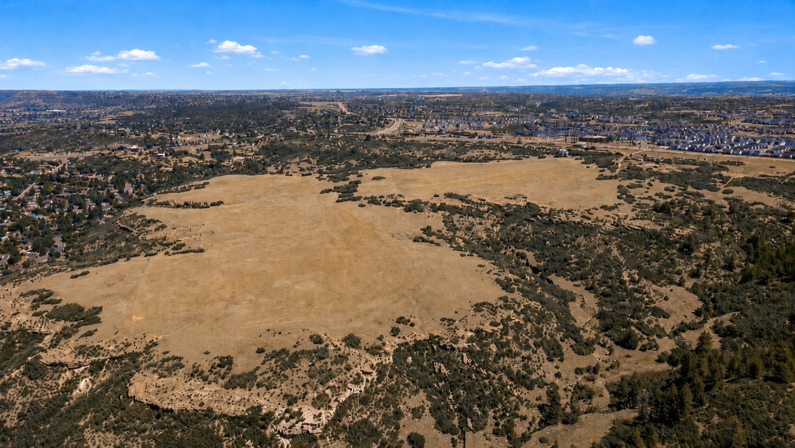 Aerial view across the property