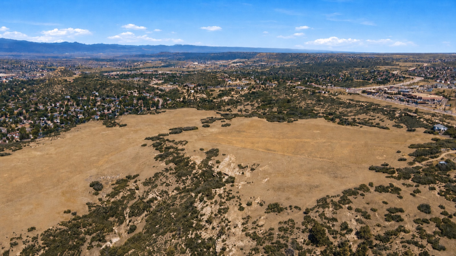 Aerial view toward the Front Range
